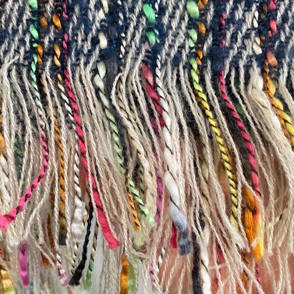 Multicolor Colorful Soft Knit Scarf Thick  Warm Snow Warm Bohemian Artsy Chunky - Picture 9 of 10